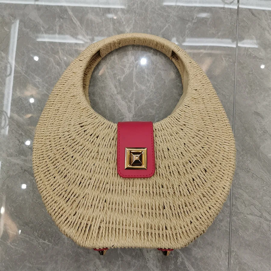 Spring 2022 New Women's Bag Large-Capacity Hand-Woven Rattan Bag Trendy Fashion Casual Simple Wild Handbag Summer Beach Bags
Spring 2022 New Women's Bag Large-Capacity Hand-Woven Rattan Bag Trendy Fashion Casual Simple Wild Handbag Summer Beach Bags