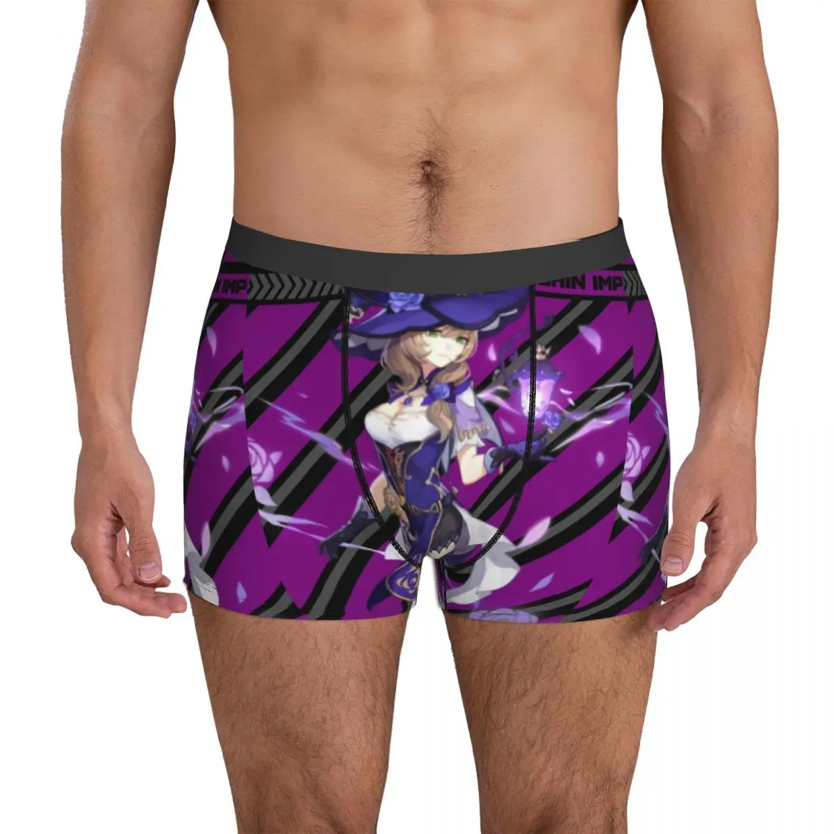 

Нижнее белье Genshin с принтом Лизы желания, мужские трусы, Классические боксеры на заказ, Горячие шорты, шорты-боксеры