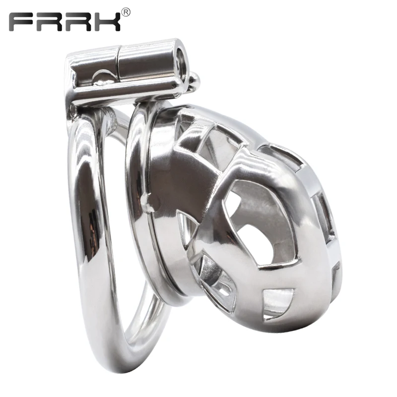 

FRRK Small Mamba Chastity Cage with Allen Key Cock Lock Stainless Steel Penis Rings Big Head BDSM Sex Toy Sexual Shop for Couple