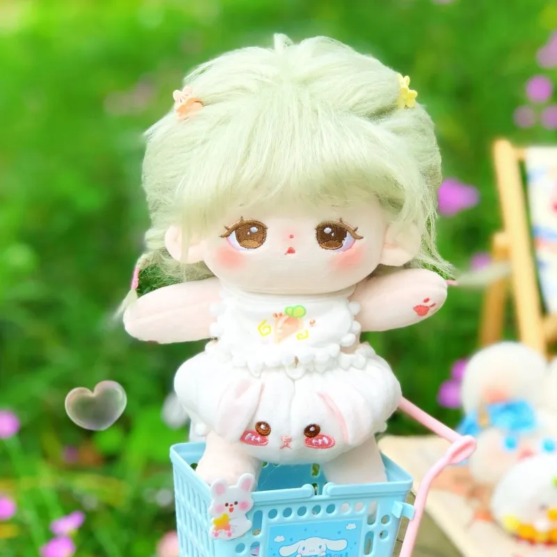 

New 20cm Limited Stock Kawaii Cute Plush No Attribute Spring Sleep Green Fry Hair BabyFur Plush Doll Stuffed Toy