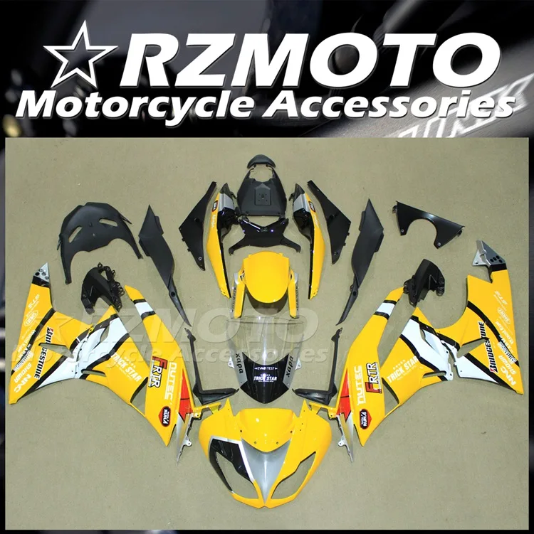 

Новый комплект обтекателей из АБС-пластика, подходит для Kawasaki Ninja ZX-6R ZX6R 636 599 2009 2010 2011 09 10 11 12, комплект кузова желтого цвета