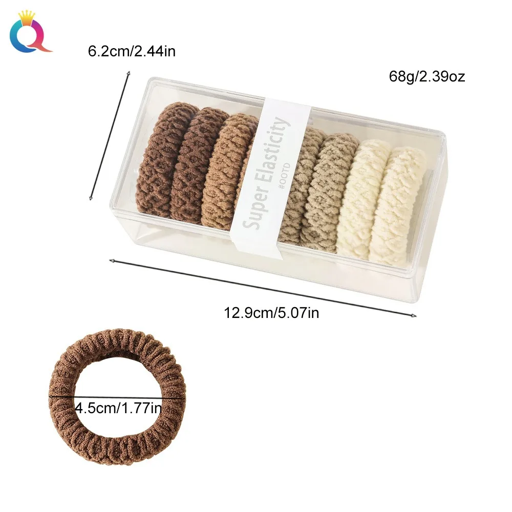 8 шт. черные резинки для волос высокая эластичная резинка с хвостиком удобная