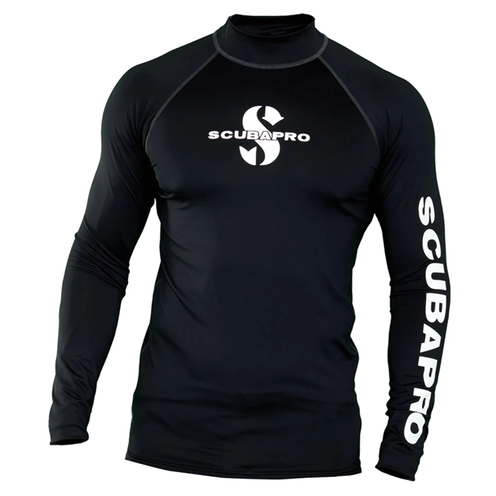 Mens Summer Rash Guard Surfing Suit Uv Sun Protection Long Sleeve Diving Suits Basic Skins Swimming Tight Shirt Sport Clothes