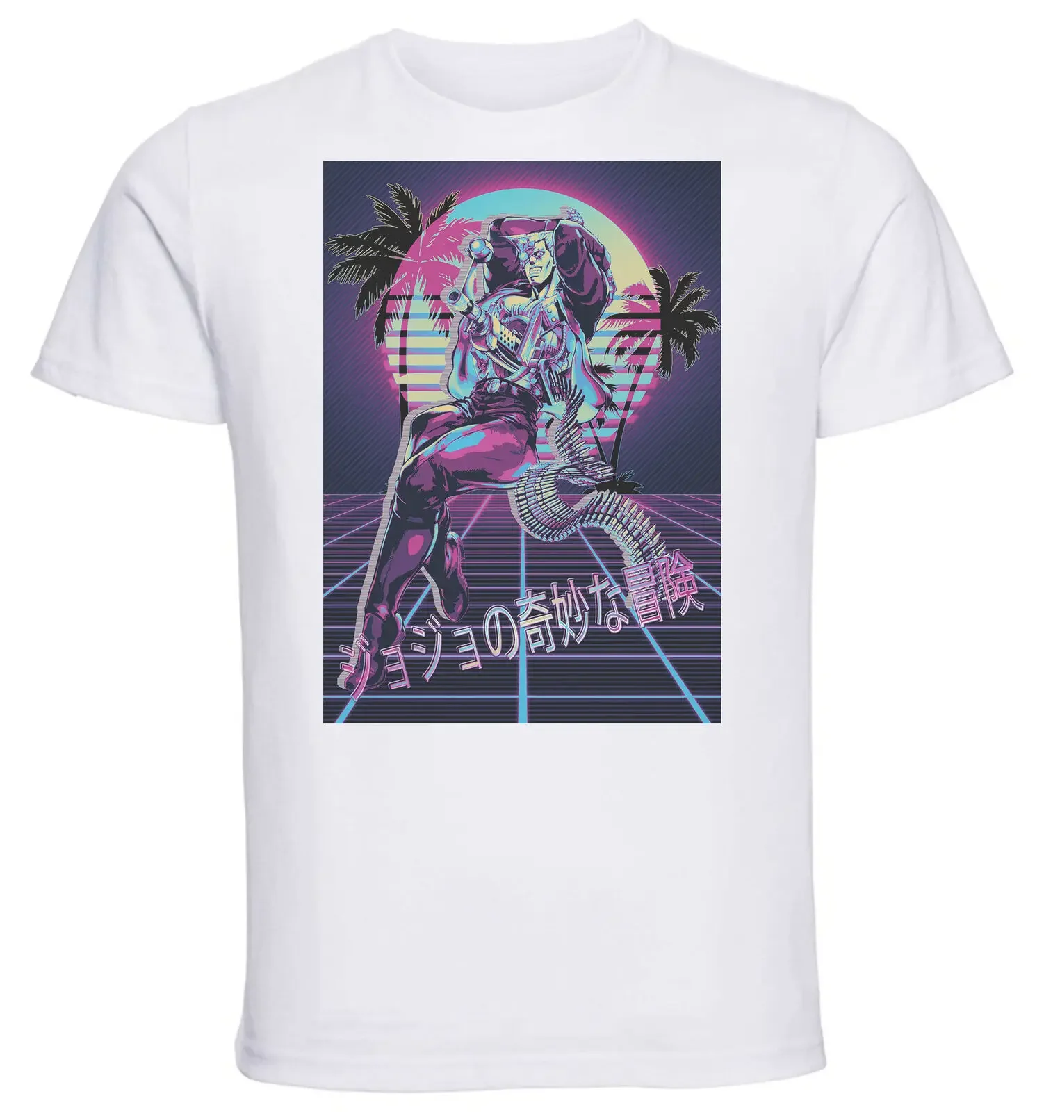 Белая футболка-Maglia Bianca - Vaporwave Jojo-рудол фон Строхайм-