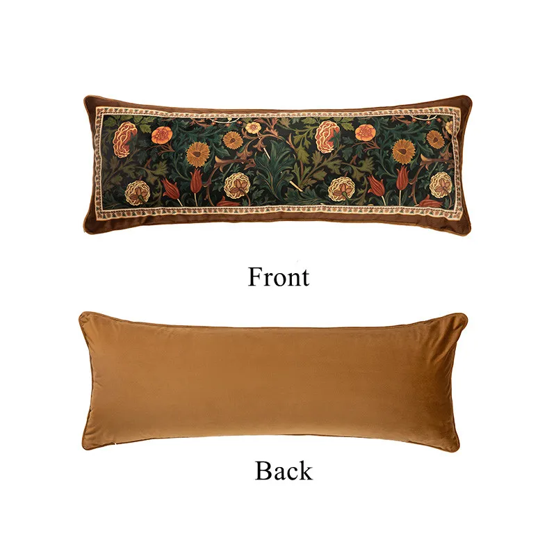 

Чехол для диванной подушки Formaso, бархатный, цветочный
