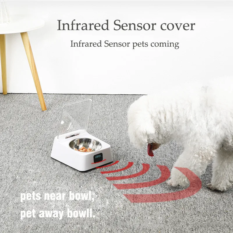 

Pet Supplies Infrared Induction Cat Automatic Feeder Cats Food Bowls Dogs Water Bowl Rabit Auto Feed USB Charging Sensing Feeder