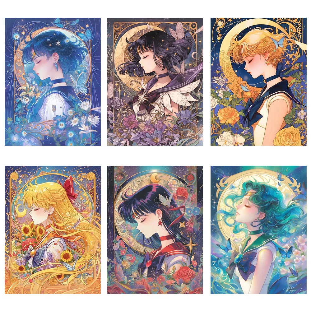 Алмазная живопись мозаика из мультфильма Ab вышивка лунный свет цветы девушка