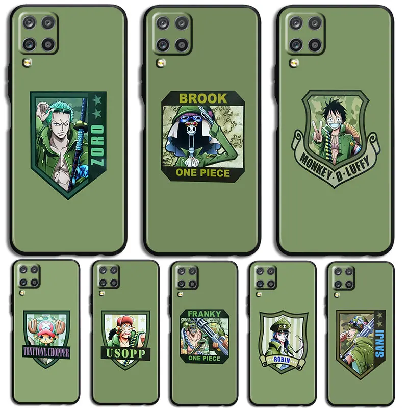 

One Piece Cartoon Character Phone Case For Samsung Galaxy A10 A20 A30 A2 Core A40 A50 S E A60 A70S A70 A80 A90 Black luxury Back