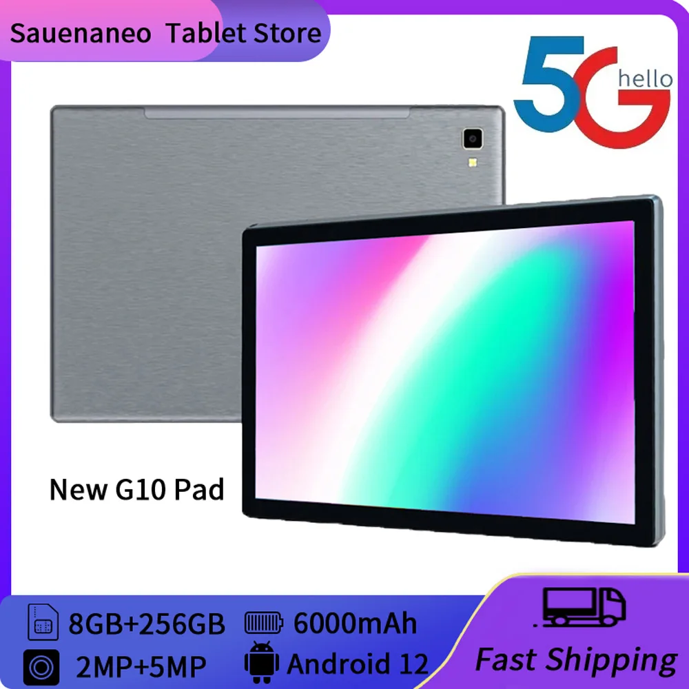Планшет с функцией вызова 5GWIFI двойной картой и двумя камерами 8 ГБ ОЗУ 10 1 Гб ПЗУ