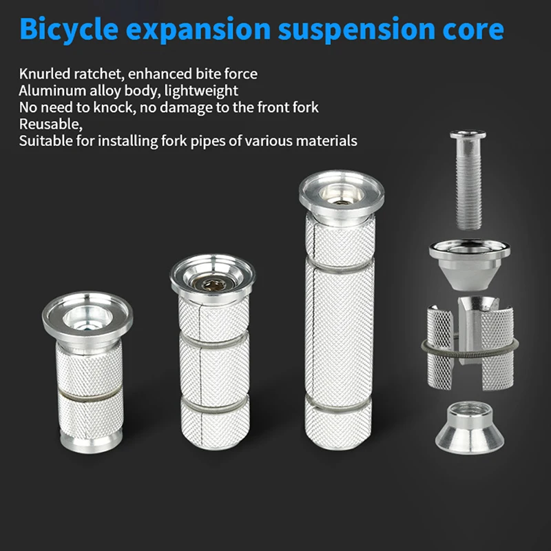 

Bicycle Compression Plug Steerer Headset Expansion Bolts Insert Bowl Top Cap Mount 1 1/8" Expander Nuts Carbon Fork Anchor