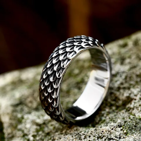 Мужское кольцо с драконом Beier, Винтажное кольцо из нержавеющей стали 316L, 2022