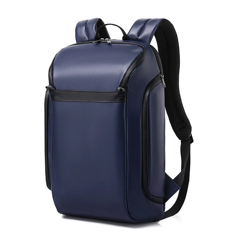 

Men PU Leather Waterproof 15.6 inch Laptop Backpack Casual Notebook Man Rucksack School Sport Travel Bag Pack Backpack For Male
