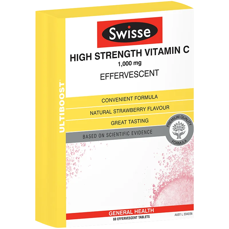 

Swisse Vitamin C Effervescent Tablets 60 Tablets/Bottle