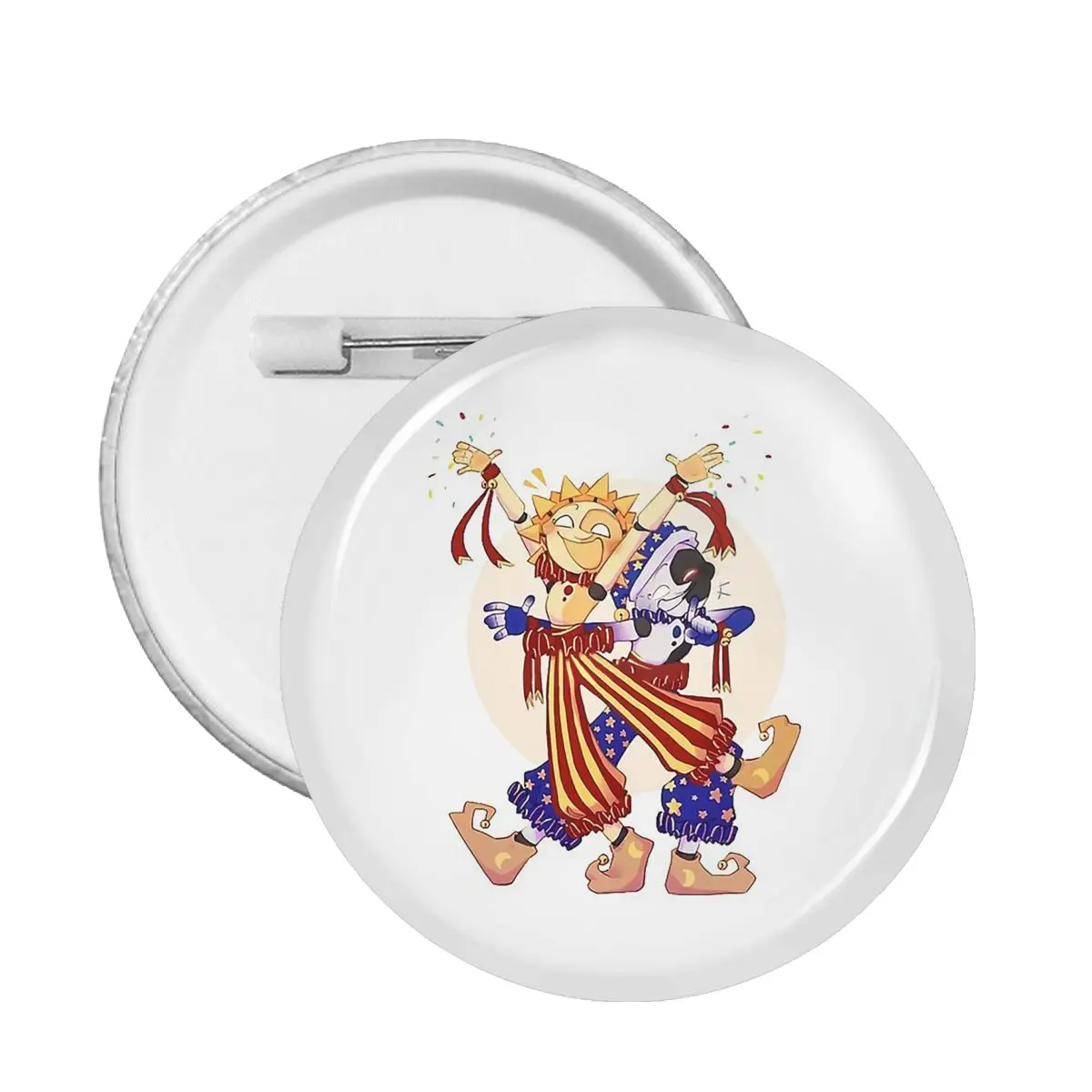 59mm SunDrop And MoonDrop Fnaf Security Breach Badges Awesome Anime Accessories for Clothes Brooch Pins |