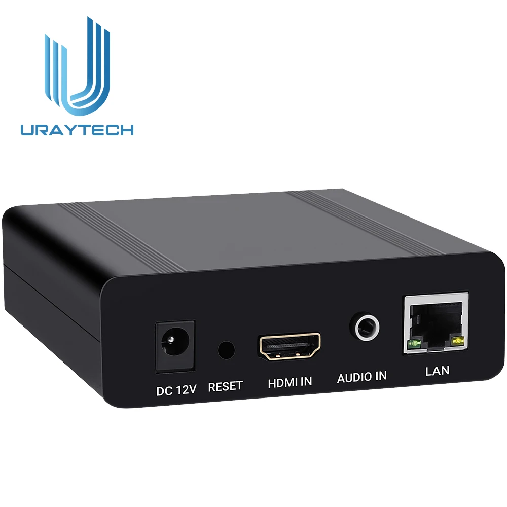 Фото URayTech Портативный кодер HEVC H.265 H.264 1080P HD для IP-видео и аудио с RTSP RTMPS HLS SRT UDP MP4 HTTP №1