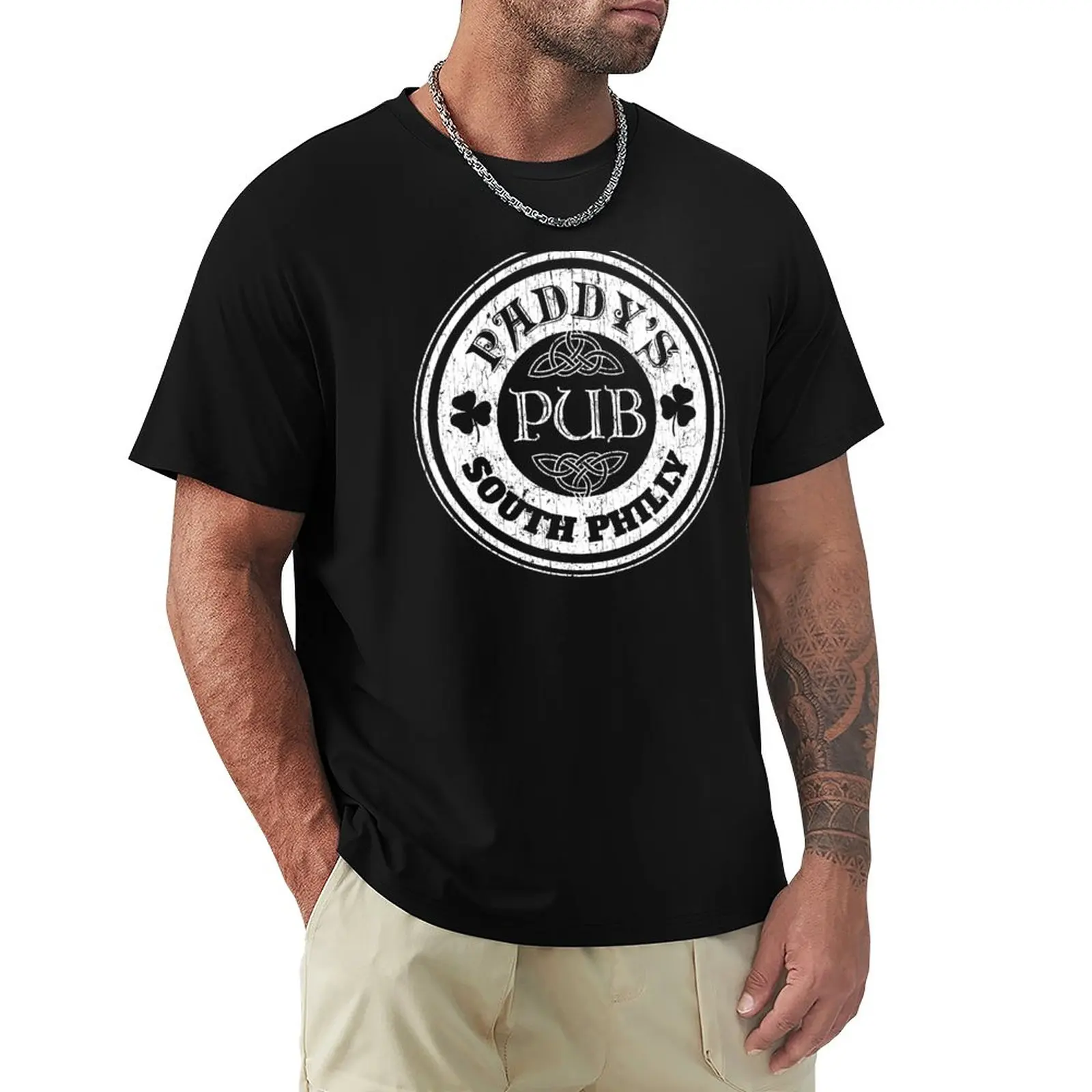 

Paddy's Pub T-Shirt Vintage T Shirt Short Sleeve Mens Graphic t-shirts Pack