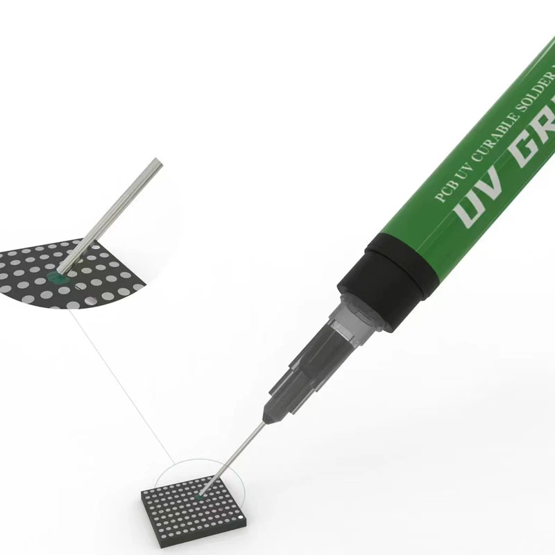 

2UUL PCB UV Curable Solder Mask With 3pcs 6MM Ultra Thin Pins for Solder Reprocessing BGA Sloder Fluxes Mobile Phone Repair Tool