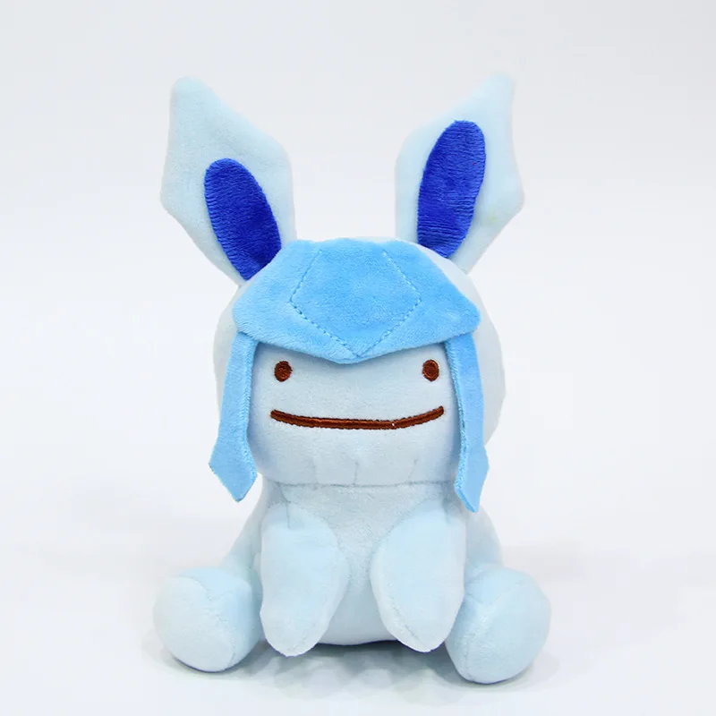 Pokemon Ditto Transform into Eevee Pikachu Sylveon Espeon Vaporeon Eeveelution Reversible Stuffed Plush Dolls Kids Toy images - 6