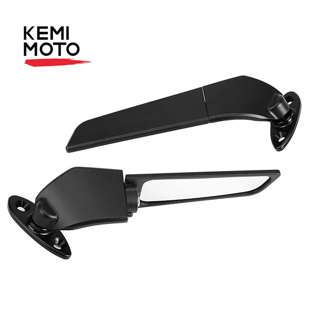 

Motorcycle Wing Mirror Adjustable Rotating Side Mirrors YZF R1 1998-2014 YZF R6 1999-2008 ZX-6R 2001-2004 S1000RR