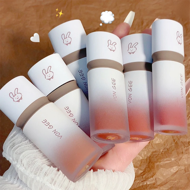 

6 Colors Matte Lip Glaze Long Lasting Easy To Color Lip Mud Waterproof Sexy Red Liquid Lipstick Lip Makeup Cosmetics Wholesale