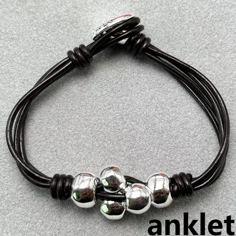 2024 г. оригинальный браслет на щиколотку из Испании с серебряными металлическими