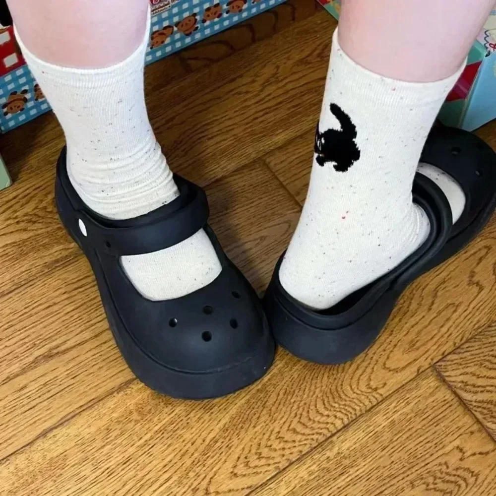 Осенние повседневные модные носки женские ярких цветов средние носки-трубы