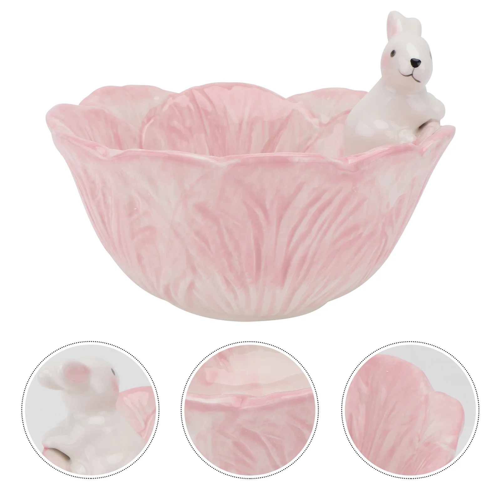 

Rabbit Cabbage Bowl Snack Containers Kids Salad Serving Bowl Plate Ceramic Snack Bowls Ceramics Easter Bunny Bowl Child