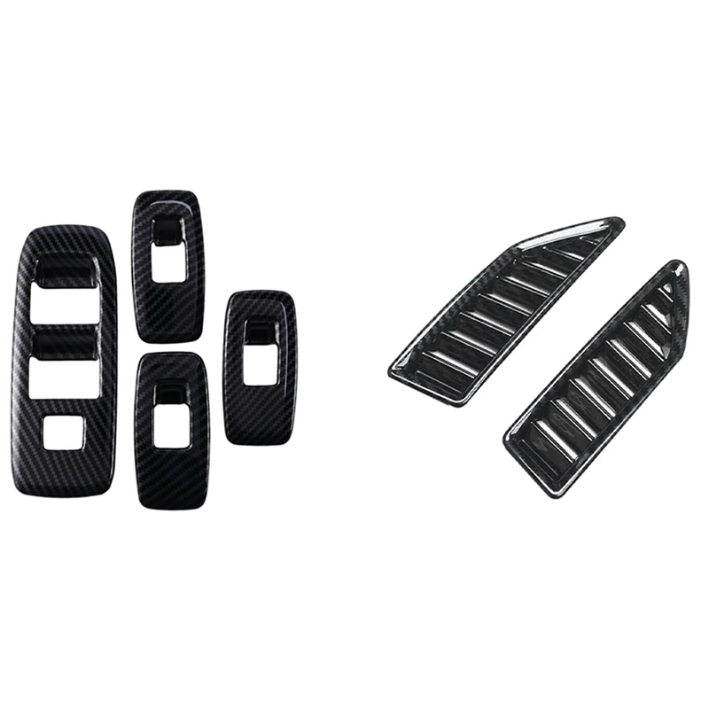 

Air Outlet Vent On The Dashboard Cover For Ford Ranger / Everest 2015-2021 & Carbon Fiber Window Lift Switch Panel Cover