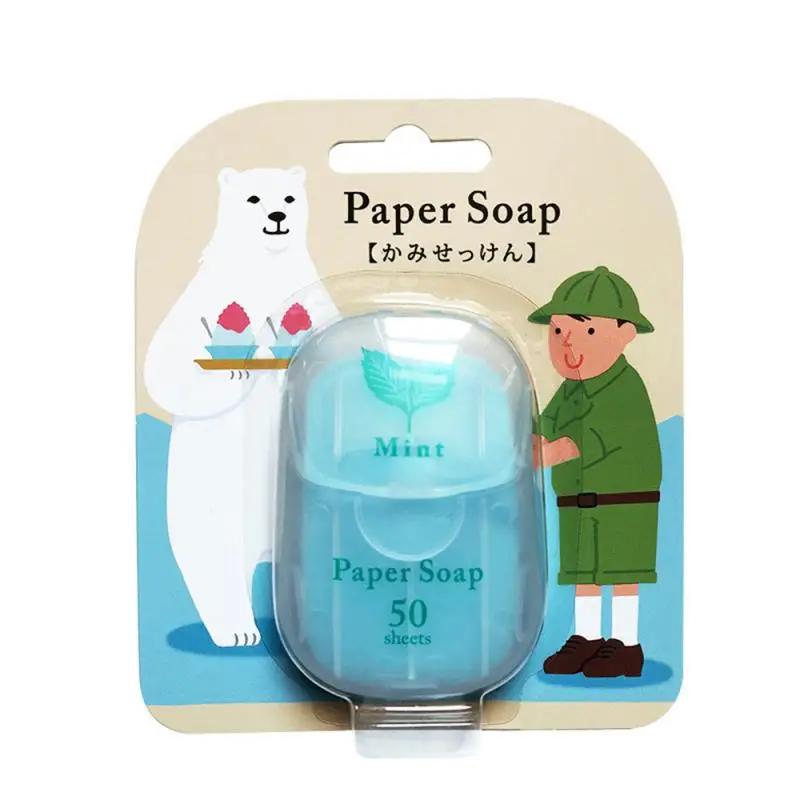 

Disposable Soap Paper Clean Scented Slice Sheets Mini Soap Paper Flakes 50pcs Hand Washing Tablet Bathroom Supplies