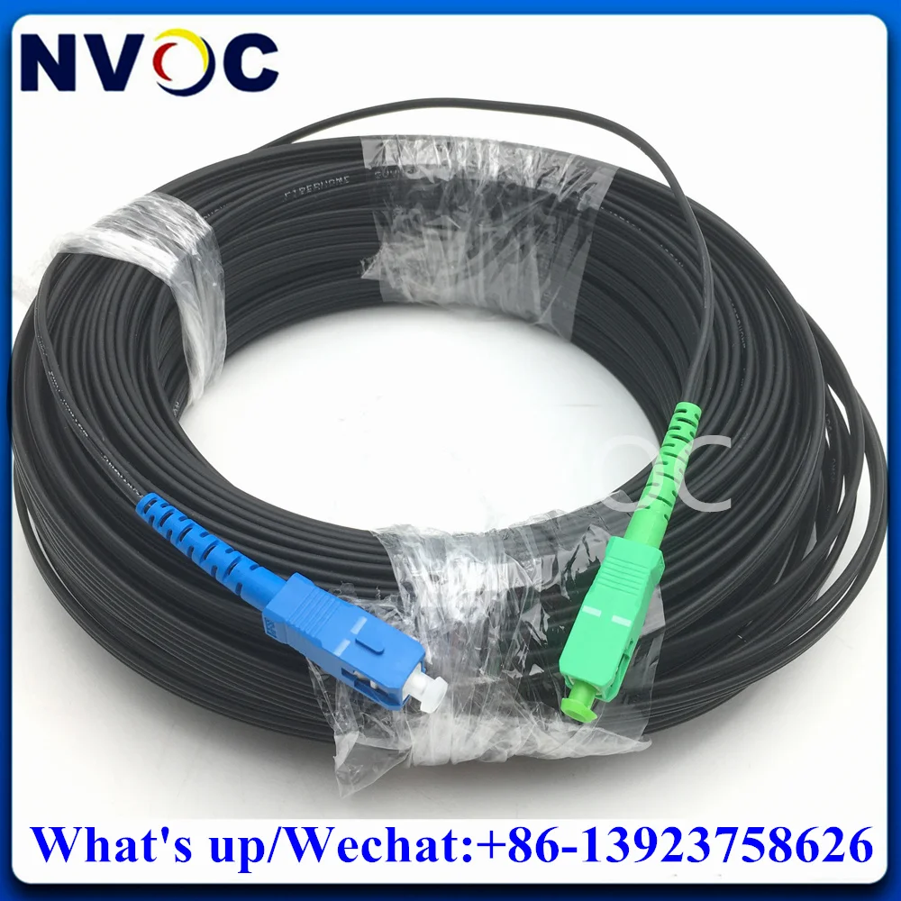 10 шт. SM,1 сердечник, G657A1, два стальных wпровода, оболочка LSZH, кабель патч-корда GJXH, 20 м с внутренним перемычником из волокна SC/APC