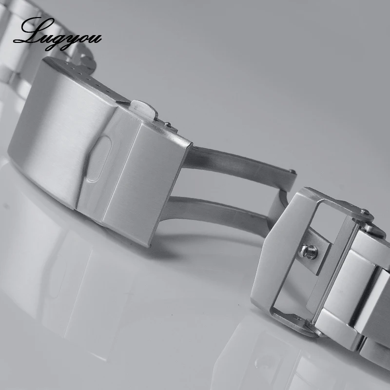 Cronos Watch Parts 18mm/20mm Brushed Stainless Steel Solid Clasp For 62MAS Watch Replacement Buckle