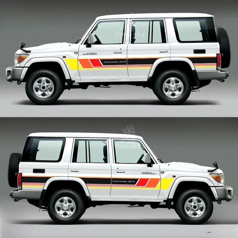 Фото Автомобильная наклейка, виниловая наклейка FORToyota Land Cruiser LC76 LC80 LC71 LC70, модное спортивное украшение, аксессуары для пленки на заказ №3
