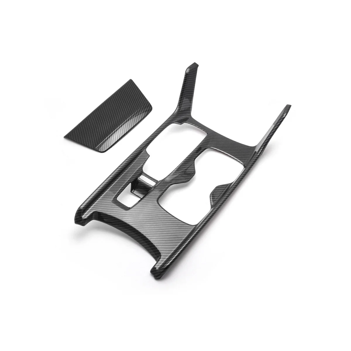 

Car Carbon Fiber Center Console Gear Shift Panel Water Cup Holder Cover Trim Sti