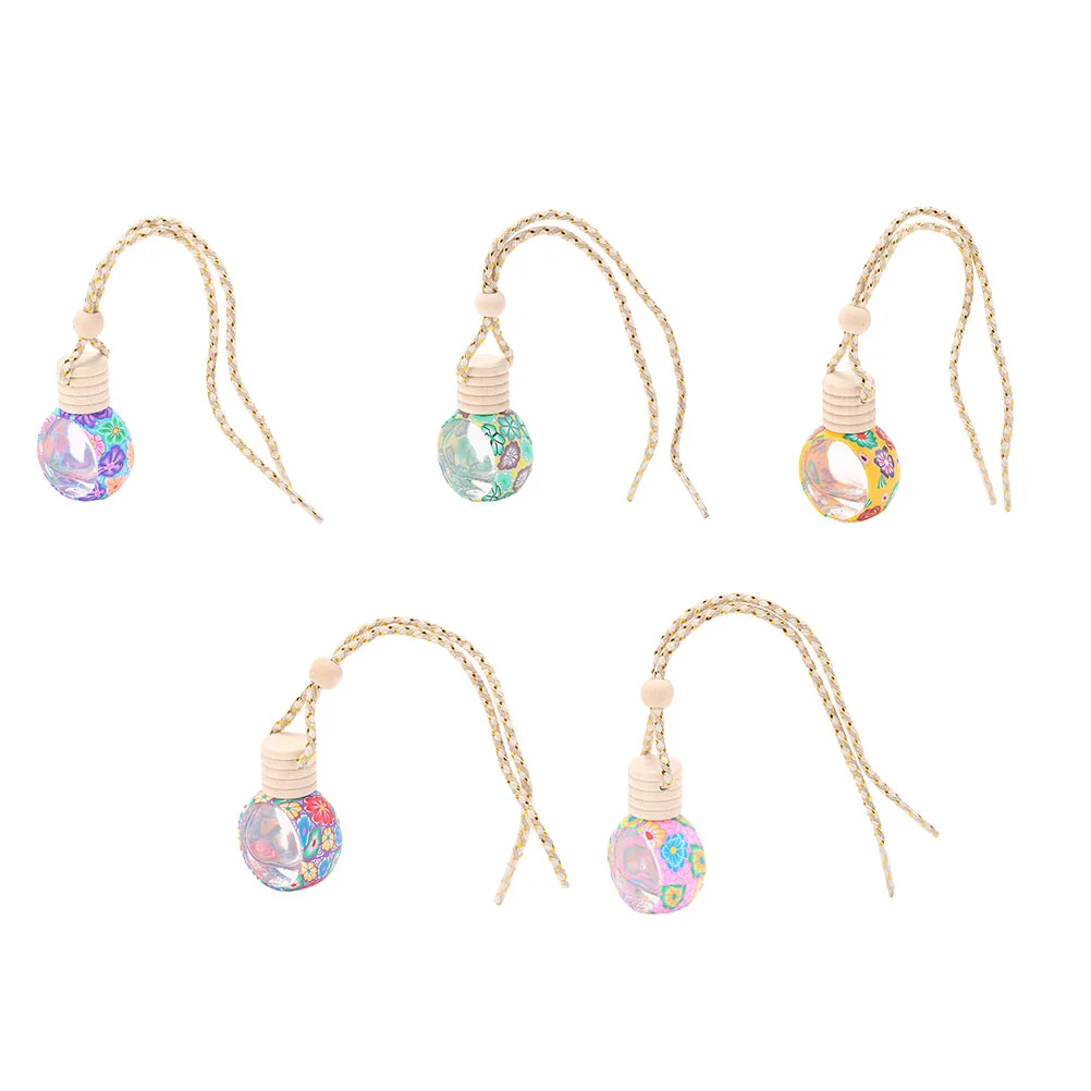 

5Pcs Refillable Perfume Bottle Pendant Car Hanging Aromatherapy Bottle for Gift Air freshener