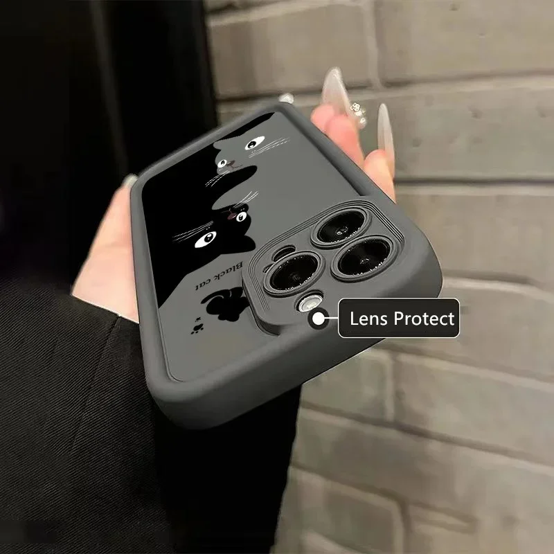 Силиконовый чехол для телефона Cute Cat Samsung Galaxy A55 A15 A54 A16 A35 A25 A24 A14 S24 S25 Ultra S22 Plus S21 S20 S23