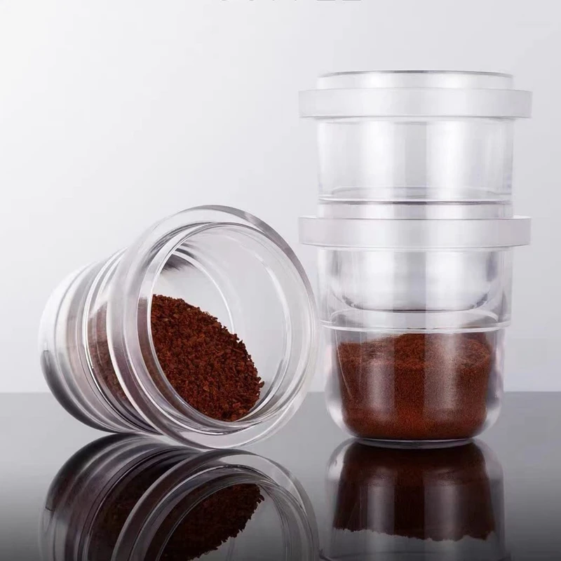 

58MM Dosing Ring Brewing Bowls Coffee Sniffing Mug Powder Feeder Tank Coffee Tamper Espresso Cafe Accessory(2Pcs)