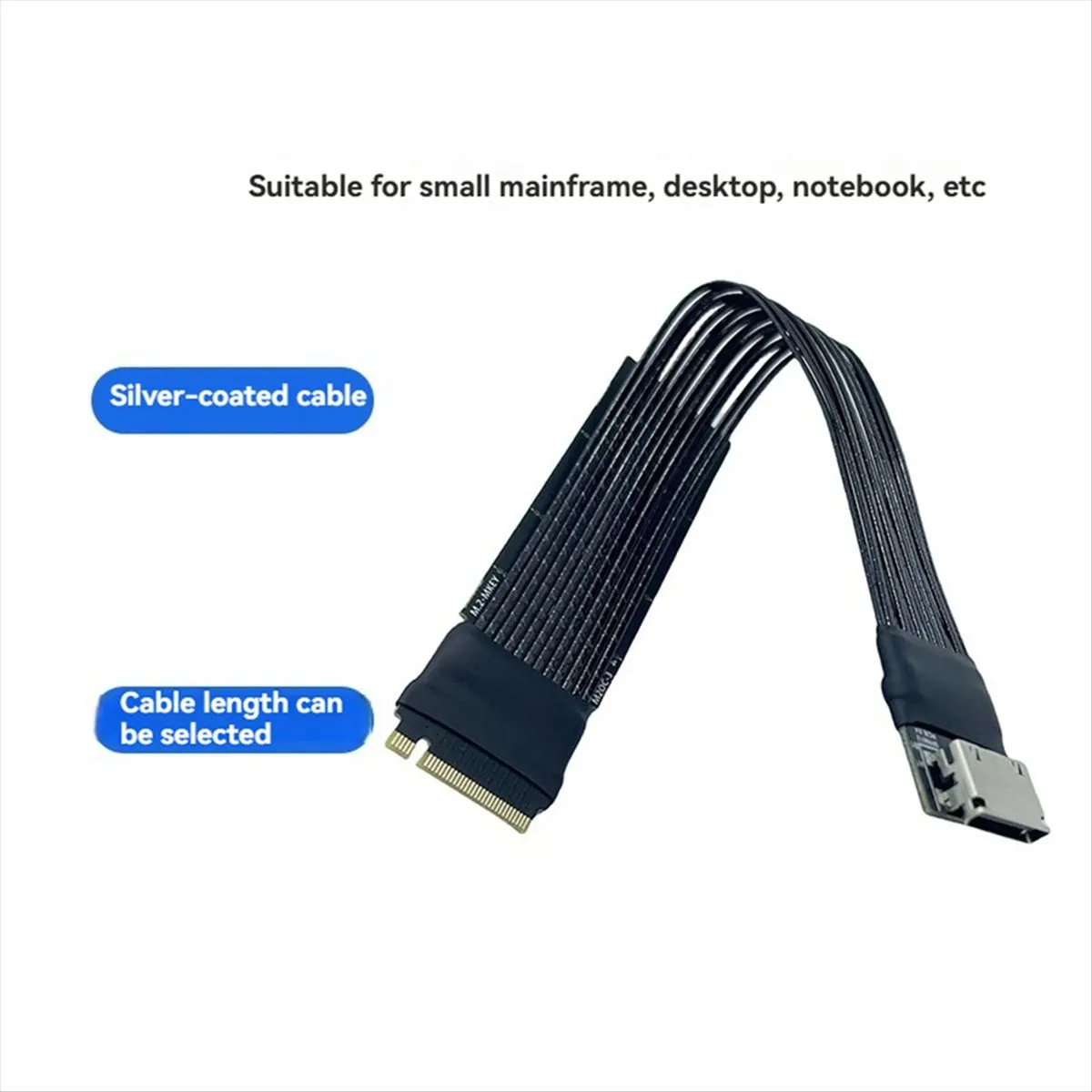 Фото Кабель-удлинитель ABGZ M.2 NVME to Oculink 4i для SSD и видеокарт, адаптер M2 to SFF-8612, кабель PCIe 4.0 для ноутбуков №3