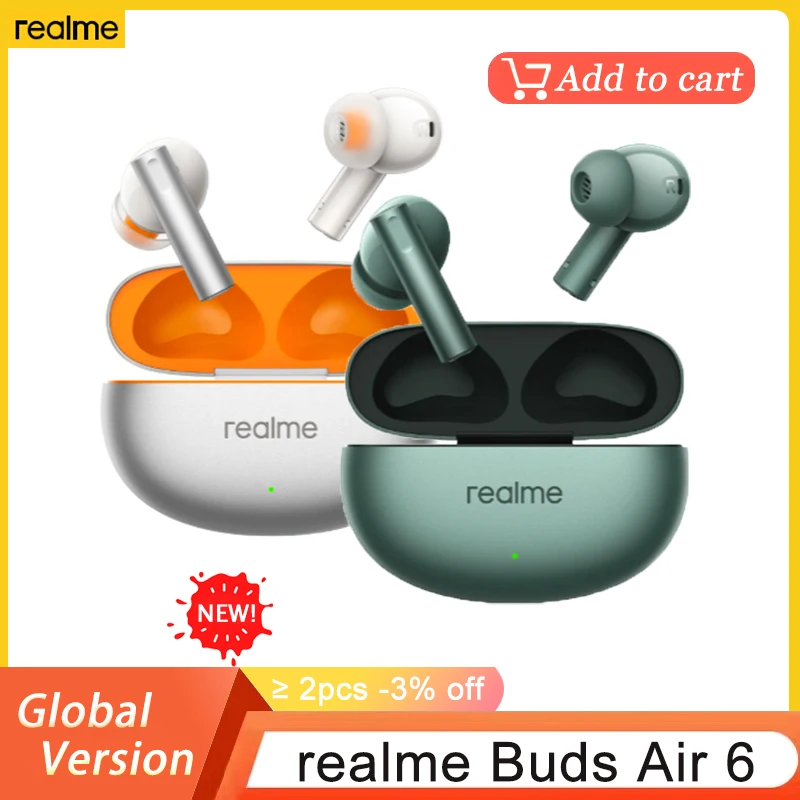 Беспроводные наушники Realme Buds Air 6 TWS Hi-Res LHDC 5.0 с активным ...