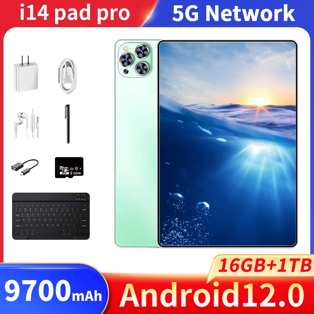 

10.11.12 inch tablet, Android 2022, HD 2K, dual sim, Wi Fi, GPS, Google play, 16 GB ram, 1 to ROM, global version, novelty 12.0
