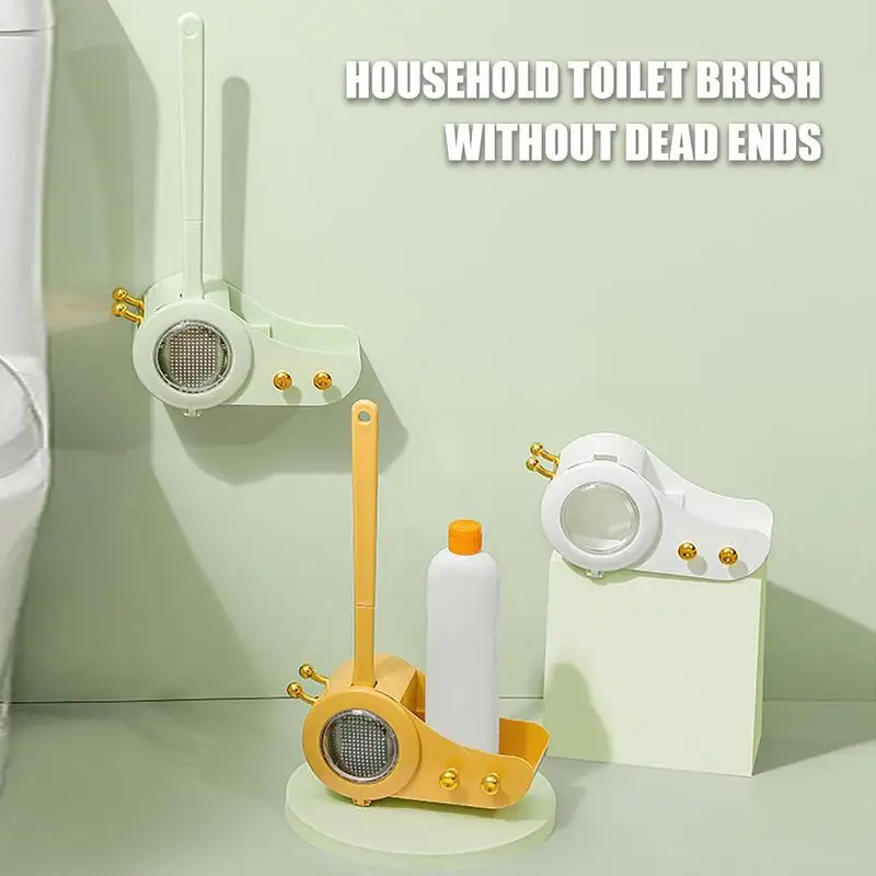 

Toilet Bowl Brush And Holder Toilet Brush Cleaner Toilet Kit With Own Storage Rack Can Be Hung And Put For Cleaning Sinks