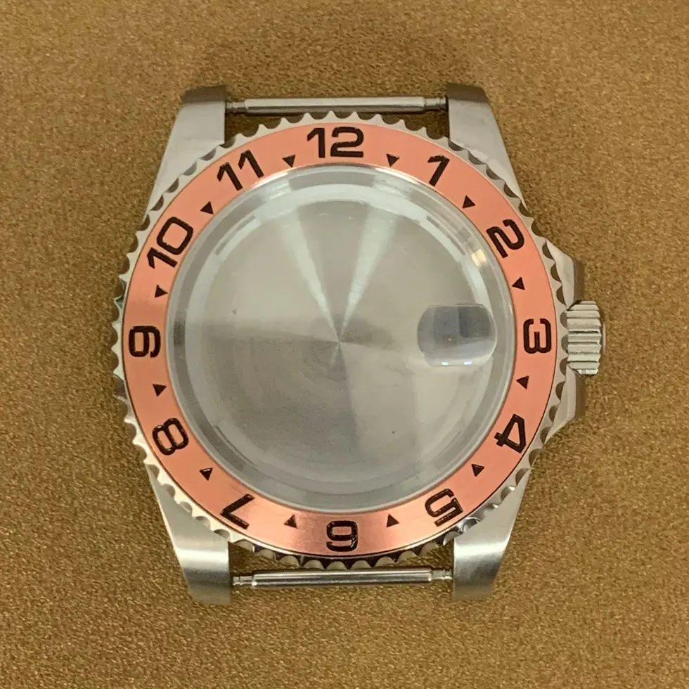 40mm Watch Case Fine Stainless Steel Accessory Sapphire Mirror Fit Miyota8215 8205 Mingzhu 2813 Movement Automatic Movement