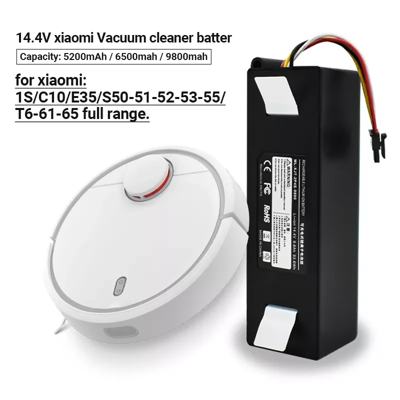 

Аккумулятор для робота-пылесоса Xiaomi Roborock S50 S51 S55, 100% в, 14,4 мАч