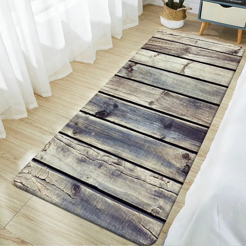Деревянный фланелевый Длинный Ретро-коридор рандомные коврики для гостиной