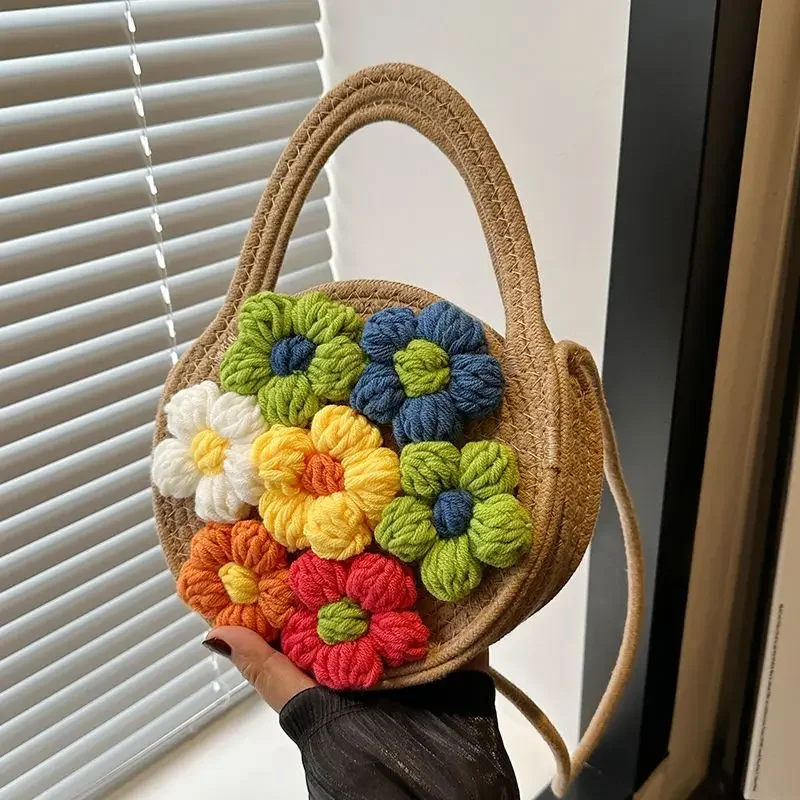 Versipacks женская сумка-мессенджер с цветочной ручкой новинка 2024 модная круглая