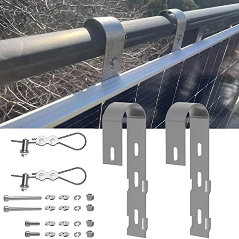 

Solar Panel Mounting Bracket Stainless Steel 2 Pcs Balcony Solar Module Bracket Solar Panel Holder For PV Module