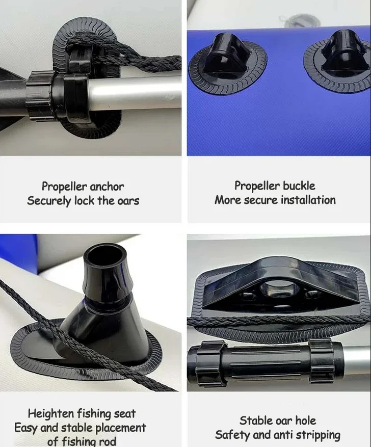 Профессиональная надувная лодка-плот с электродвигателем 0 7 мм