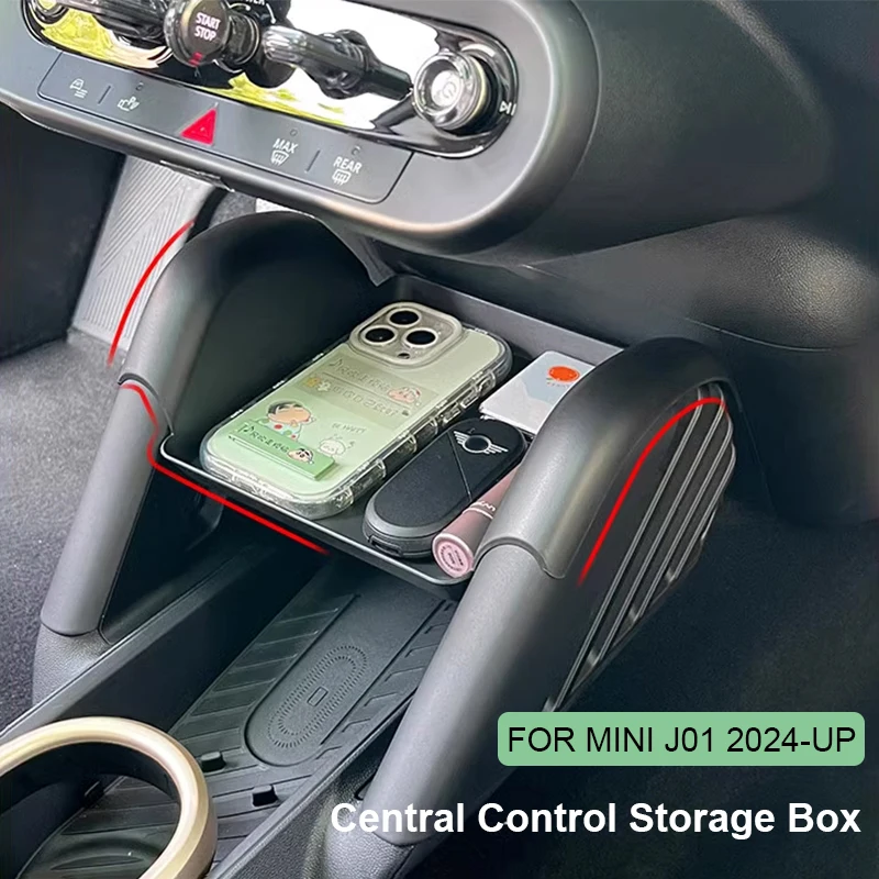 Автомобильная фоторамка для Mini Electric Cooper E SE J01 EV 2024 2025 центральный контейнер