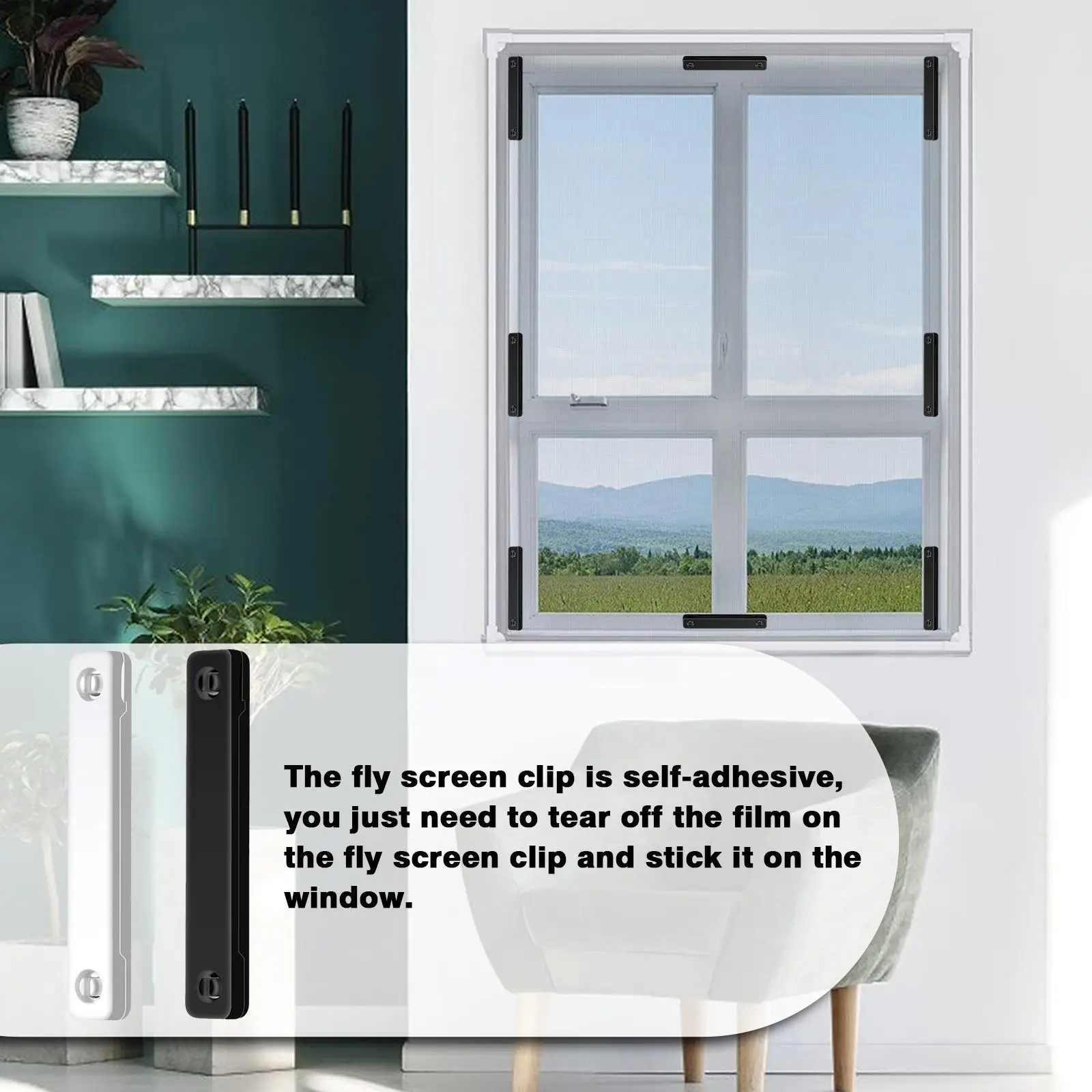 

12pcs Magnet Screen Window Clips Self Adhesive For Fly Screen Insect For Home Mounting Buckle Easy To Us D5j5