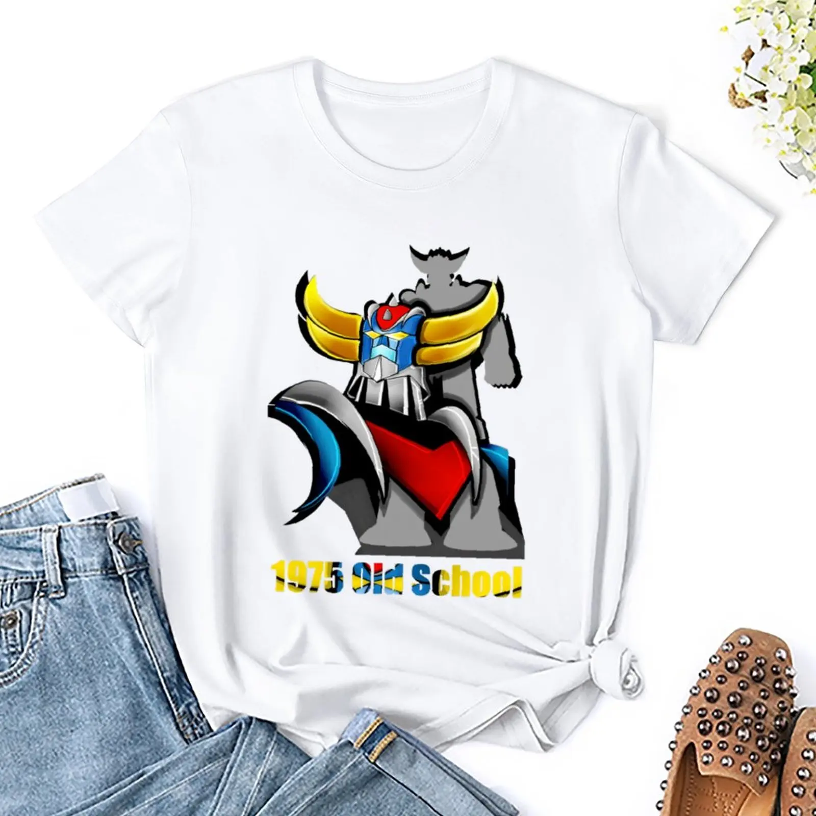 

Goldoraks Grendizer 1975 OLD SCHOOL Harajuku Punk Campaign Classic Vintage Fitness T-shirts Eur Size