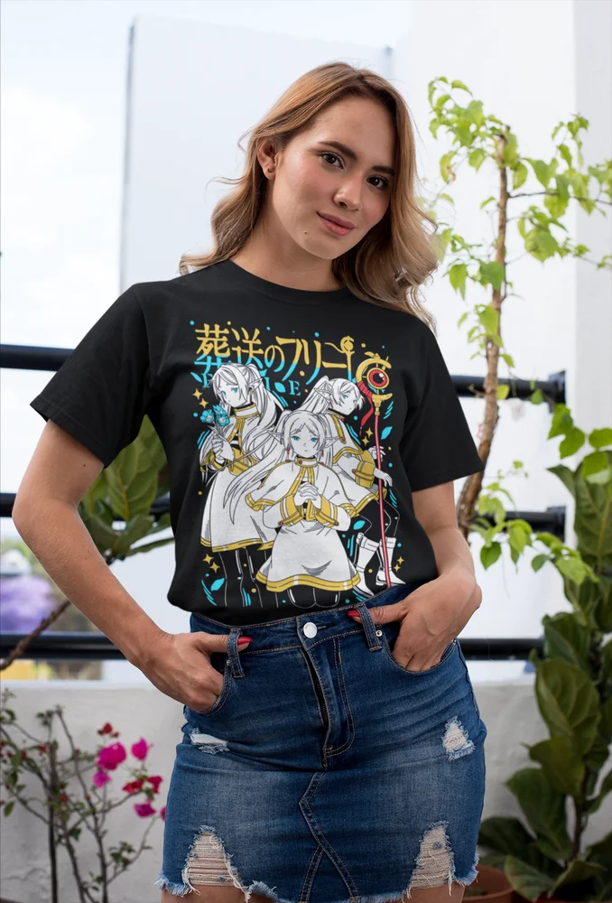 Футболка Frieren Beyond Journey's End папоротник Старк Девочка Аниме подарки рубашка все